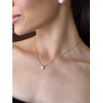 COLAR PONTO DE LUZ BANHADO A RÓDIO BRANCO 