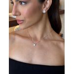 COLAR PONTO DE LUZ BANHADO A RÓDIO BRANCO 