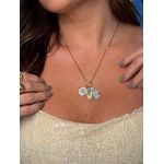 COLAR GRAVATA DIAMANTADA E PATUÁ BANHADO A OURO