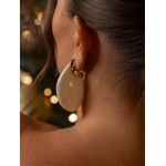 BRINCO ARGOLA PEROLADA BANHADA A OURO 