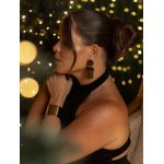 BRINCO CHAPAS PENDENTES DF BANHADO A OURO