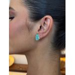 BRINCO CHAPA ORGANIC RESINADA VERDE ÁGUA P BANHADO A OURO 