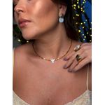 CHOKER CANUTILHOS E ESPÍRITO SANTO MADREPÉROLA BANHADO A OURO 