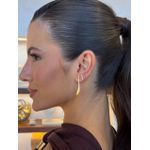 BRINCO PENDENTE GOTA FN ACETINADA BANHADO A OURO