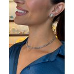 CHOKER CANUTILHOS CASCALHO BANHADA A RÓDIO BRANCO