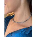 CHOKER CANUTILHOS CASCALHO BANHADA A RÓDIO BRANCO