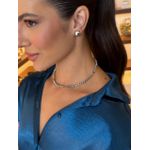 CHOKER CANUTILHOS CASCALHO BANHADA A RÓDIO BRANCO