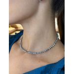 CHOKER CANUTILHOS CASCALHO BANHADA A RÓDIO BRANCO