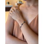 PULSEIRA CANUTILHOS E CRISTAIS AZUIS BANHADA A OURO 