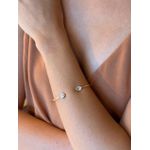 BRACELETE LISO GOTINHAS CRAVEJADAS BANHADO A OURO