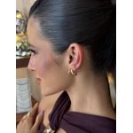 BRINCO ONDA LISA M BANHADO A OURO