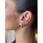 BRINCO ONDA LISA M BANHADO A OURO