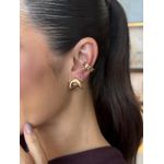 BRINCO ONDA LISA M BANHADO A OURO