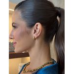 BRINCO ARGOLA REDONDA LISA M BANHADO A OURO