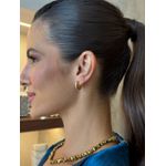 BRINCO ARGOLA REDONDA LISA M BANHADO A OURO