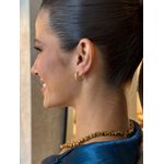 BRINCO ARGOLA LISA M BANHADO A OURO