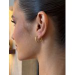 BRINCO ARGOLA LISA M BANHADO A OURO