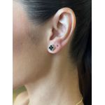 BRINCO TREVINHO RESINADO PRETO BANHADO A OURO