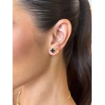 BRINCO TREVINHO RESINADO PRETO BANHADO A OURO