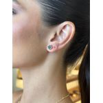 BRINCO TREVINHO RESINADO PRETO BANHADO A OURO