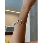 BRACELETE DUAS HASTES BANHADO A OURO