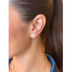 BRINCO TREVINHO RESINADO BRANCO BANHADO A OURO