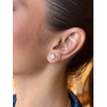 BRINCO TREVINHO RESINADO BRANCO BANHADO A OURO