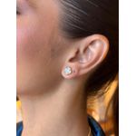 BRINCO TREVINHO RESINADO BRANCO BANHADO A OURO