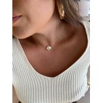 COLAR NYLON INICIAL CRAVEJADA NA PÉROLA BARROCA ORGANICA