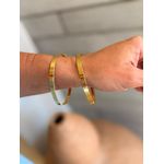 DUO BRACELETES LISOS BANHADO A OURO