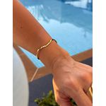 BRACELETE TORCIDO FINO BANHADO A OURO