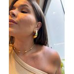 BRINCO ARGOLA GOTA BOLD G BANHADO A OURO