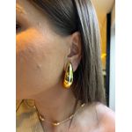 BRINCO ARGOLA GOTA BOLD G BANHADO A OURO