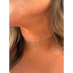 CHOKER CANUTILHOS MINI BANHADA A RODIO BRANCO
