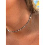 CHOKER CANUTILHOS MINI BANHADA A RODIO BRANCO