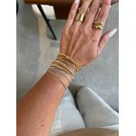 PULSEIRA CORDÃO DE VIOLÃO BOLINHAS BANHADO A OURO