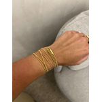 PULSEIRA CORDÃO DE VIOLÃO BOLINHAS BANHADO A OURO