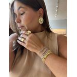 PULSEIRA CORDÃO DE VIOLÃO BOLINHAS BANHADO A OURO