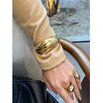 BRACELETE TUBO LISO MAXI BANHADO A OURO