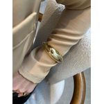 BRACELETE TUBO LISO MAXI BANHADO A OURO