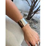 BRACELETE LISO MAXI BANHADO A RODIO BRANCO