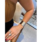 BRACELETE LISO MAXI BANHADO A RODIO BRANCO
