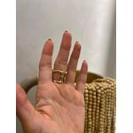 ANEL REGULÁVEL DUAS FILEIRAS ORGÂNICAS BANHADO A OURO
