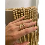 ANEL REGULÁVEL DUAS FILEIRAS ORGÂNICAS BANHADO A OURO