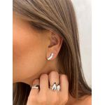BRINCO MINI EAR CUFF BANHADO A RÓDIO BRANCO