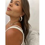BRINCO NEW ARGOLA ABAULADA DF BANHADO A RÓDIO BRANCO