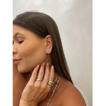 BRINCO EAR CUFF LISO BANHADO A RÓDIO BRANCO