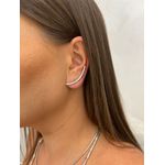 BRINCO EAR CUFF LISO BANHADO A RÓDIO BRANCO