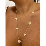 COLAR LONGO CORAÇÕES BANHADO A OURO