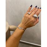 PULSEIRA CANUTILHOS E LUA CRAVEJADA BANHADA A RÓDIO BRANCO